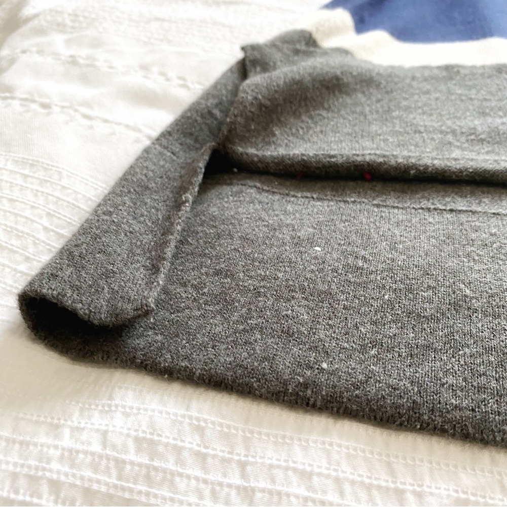 HATLEY CREAM GREY NAVY STRIPED KNITTED LONG SLEEVE DRESS - S - Picture 14 of 14